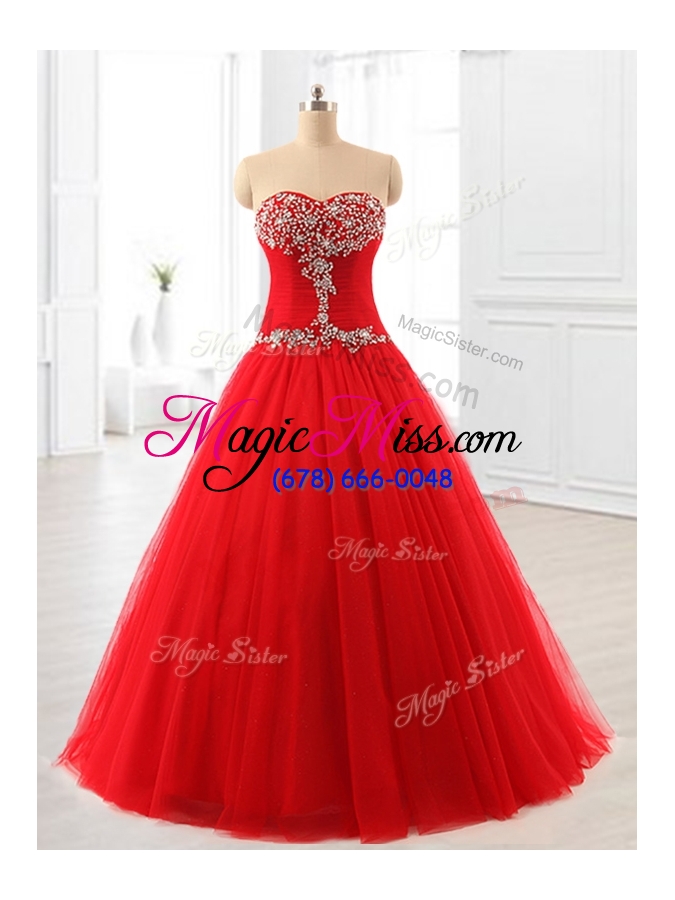 wholesale custom make a line sweetheart quinceanera dresses with beading for 2016