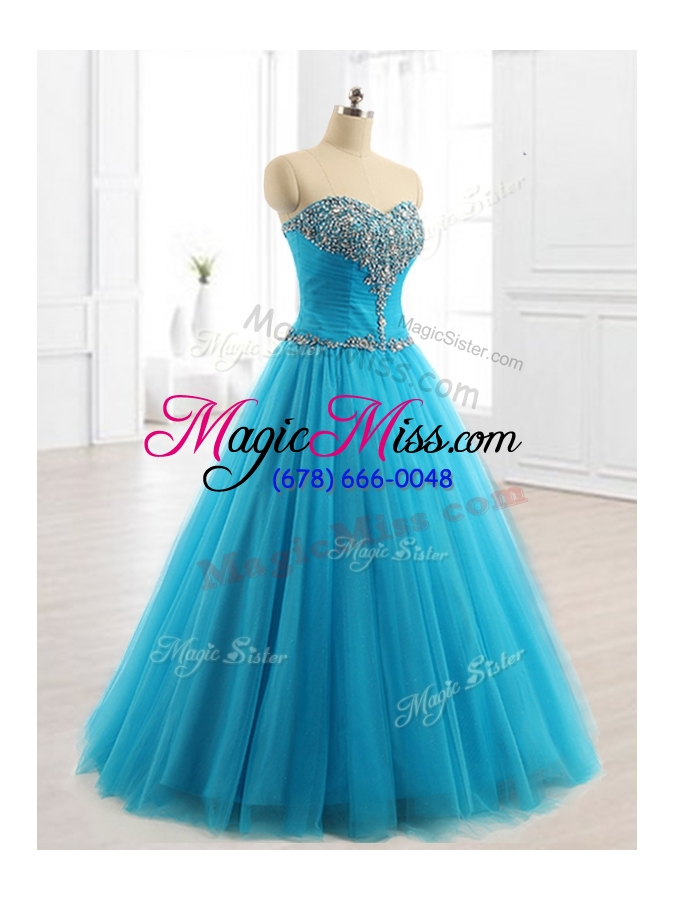 wholesale custom make a line sweetheart quinceanera dresses with beading for 2016