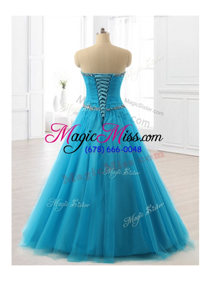 wholesale custom make a line sweetheart quinceanera dresses with beading for 2016