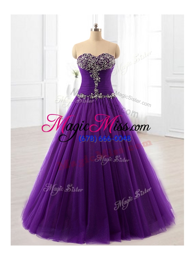 wholesale custom make a line sweetheart quinceanera dresses with beading for 2016