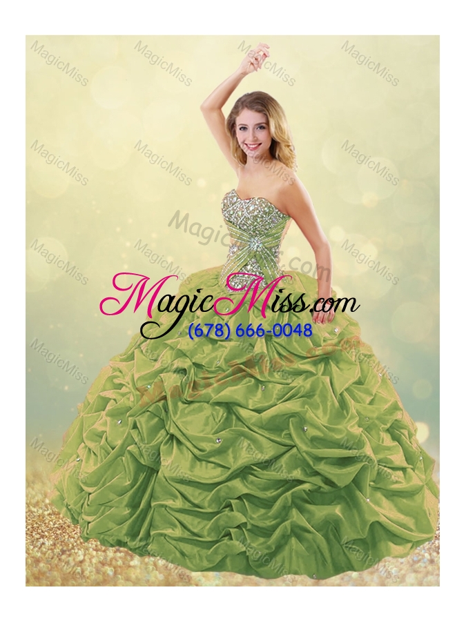 wholesale new style puffy skirt bubble red quinceanera dress in taffeta