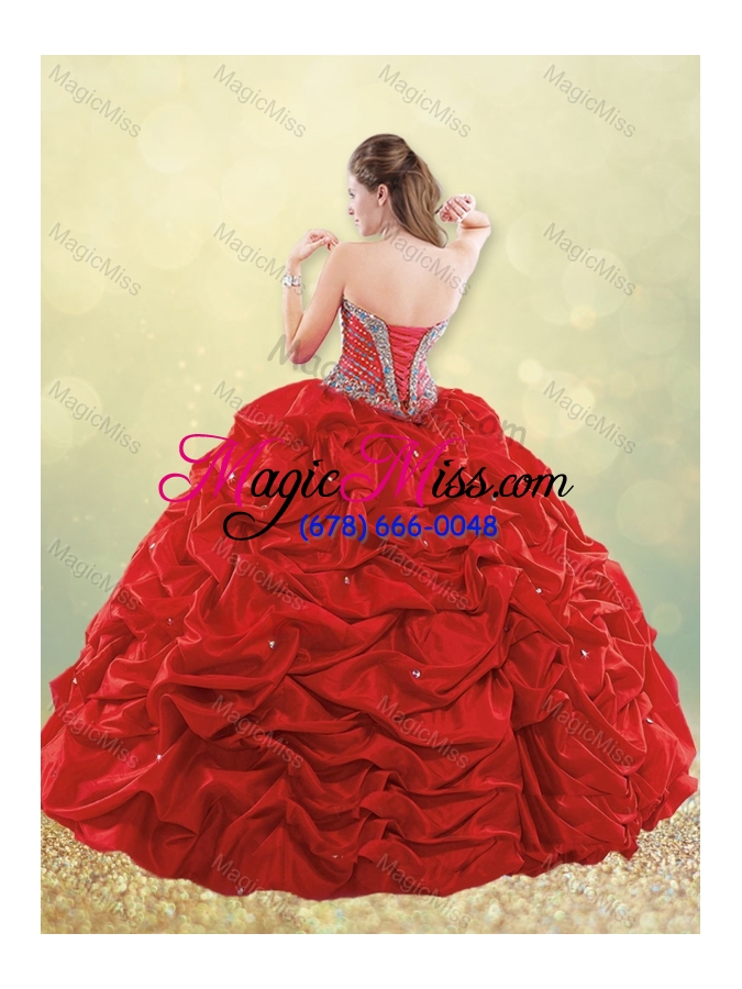 wholesale gorgeous really puffy beaded and bubble quinceanera dress in taffeta