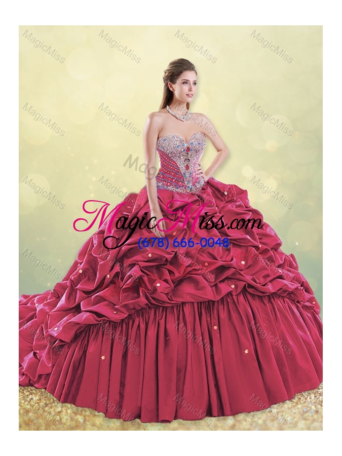 wholesale classical taffeta blue quinceanera dress with beading and bubbles