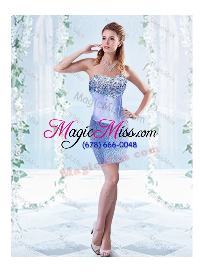 wholesale exquisite beaded bust and ruffled detachable quinceanera gowns  in aqua blue