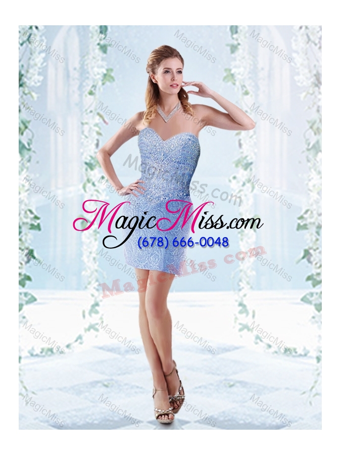 wholesale cheap beaded bodice and ruffled detachable sweet 16 dresses in aquamarine