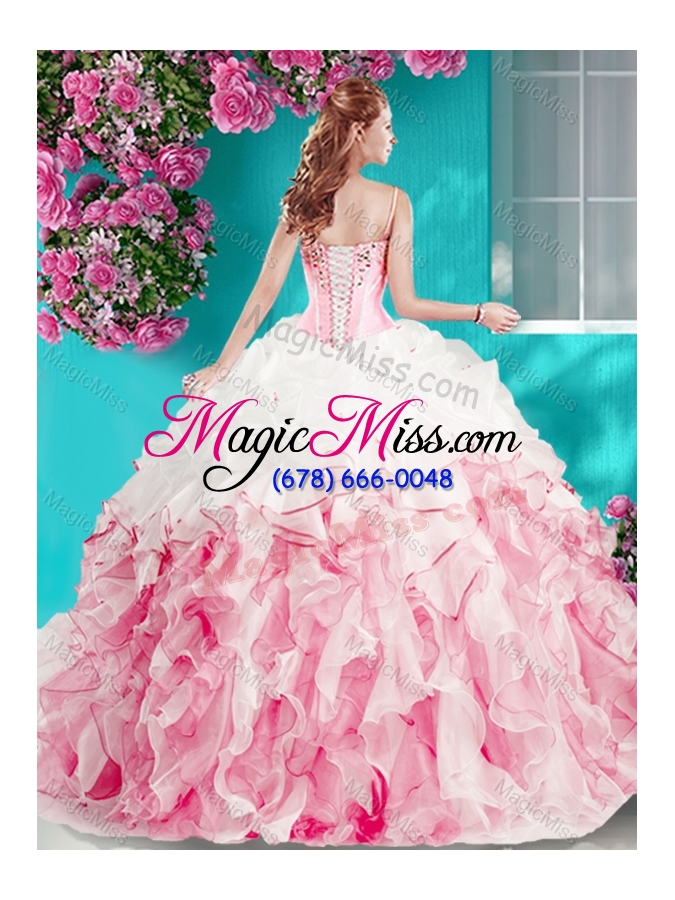 wholesale colorful ball gown sweetheart quinceanera dress with rhinestones and beading