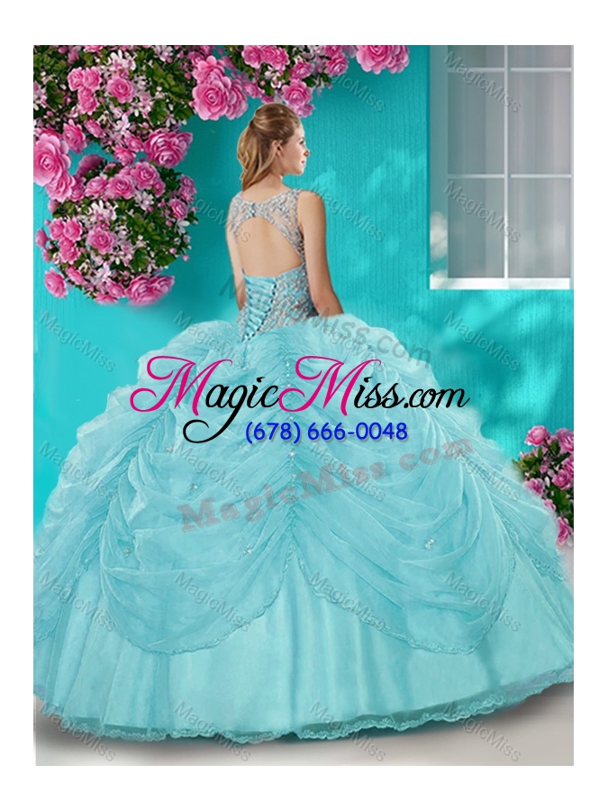 wholesale classical big puffy champagne quinceanera dress with beading and bubbles