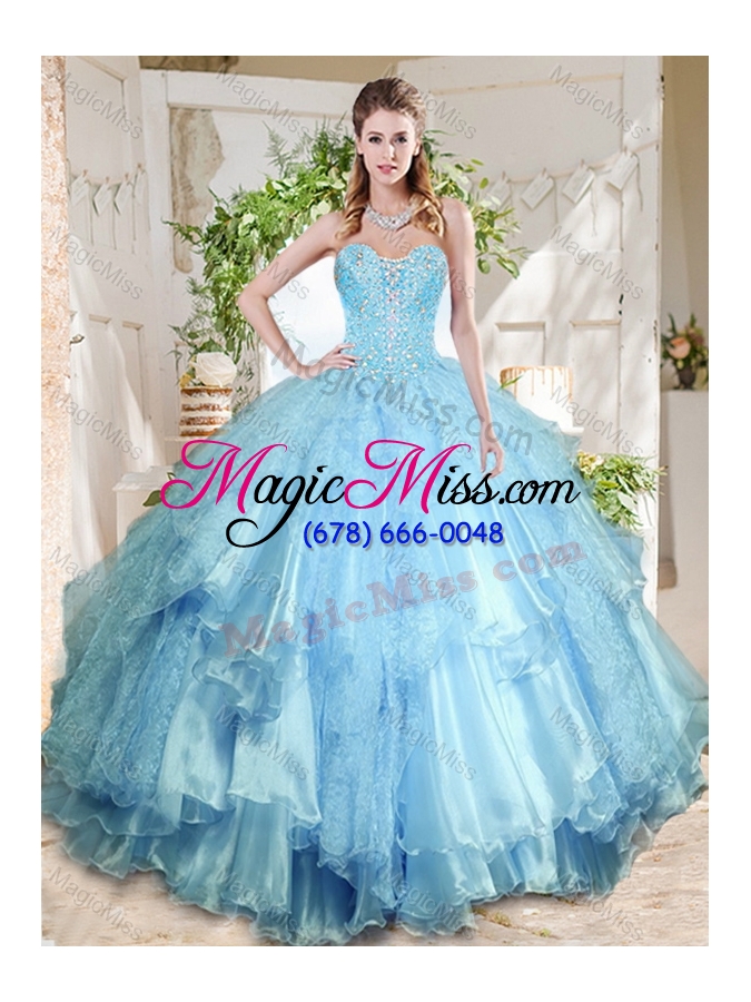 wholesale popular rose pink really puffy sweet sixteen dress with beading and ruffles layers