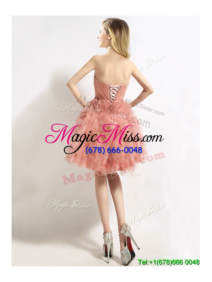 wholesale lovely beaded and ruffled puffy skirt bridesmaid dress in tulle