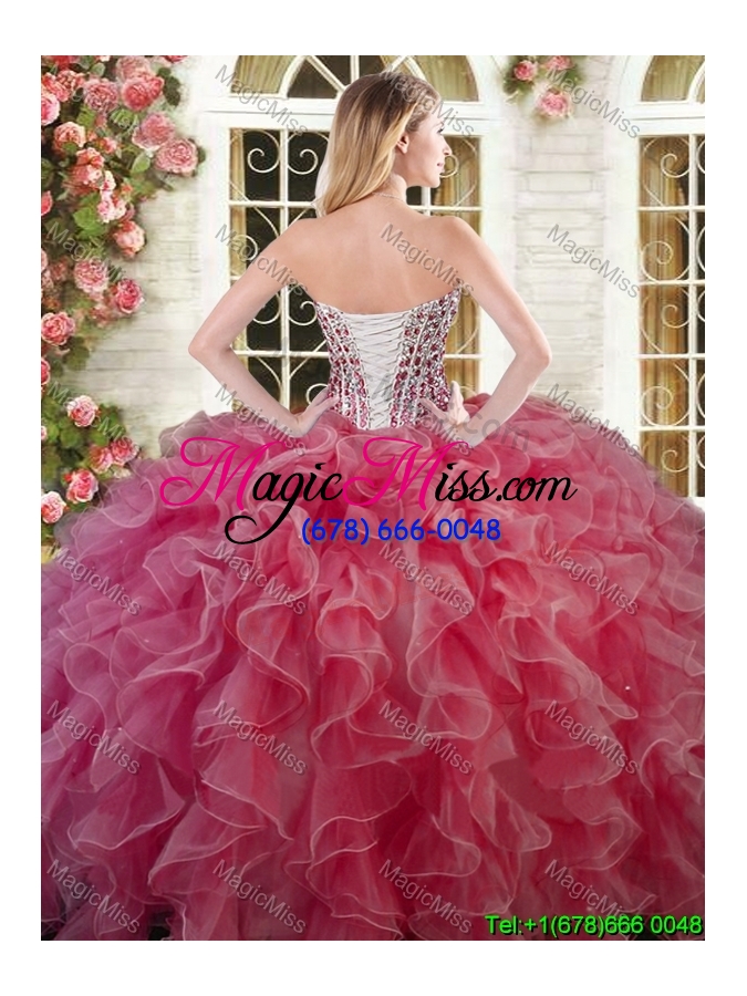 wholesale visible boning beaded bodice and ruffled quinceanera dress in green