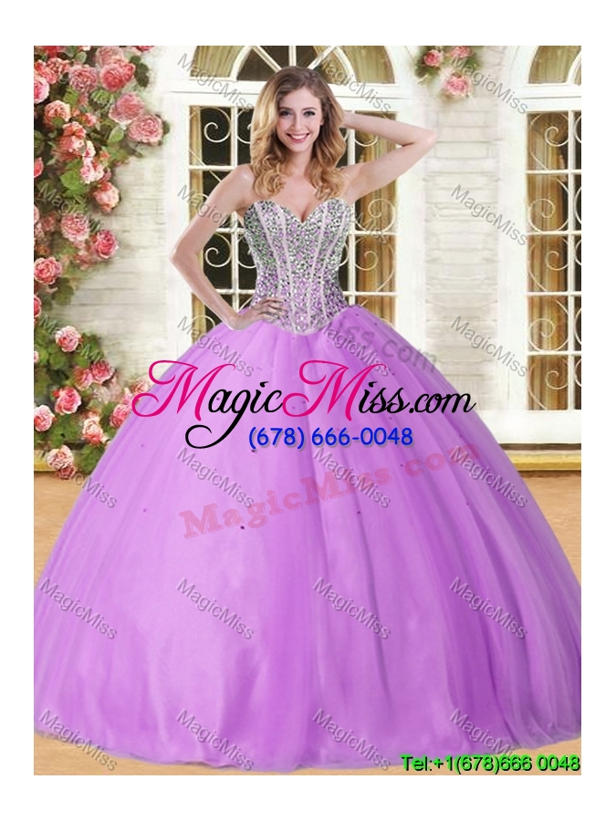 wholesale new arrivals big puffy lilac quinceanera dress with beading