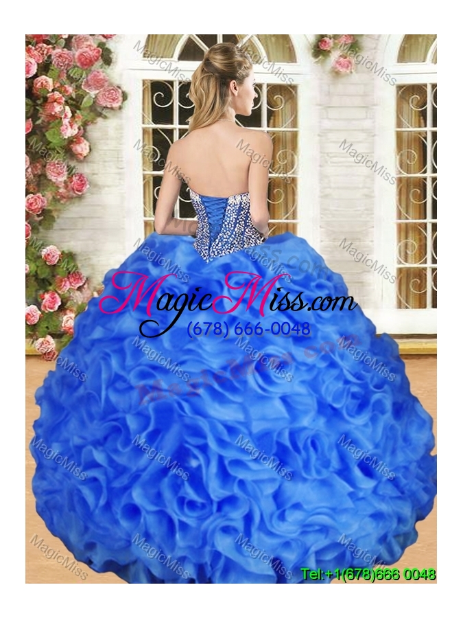 wholesale luxurious red big puffy quinceanera dress with beading and ruffles