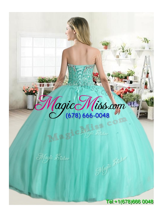 wholesale wonderful apple green quinceanera dress with beading for spring