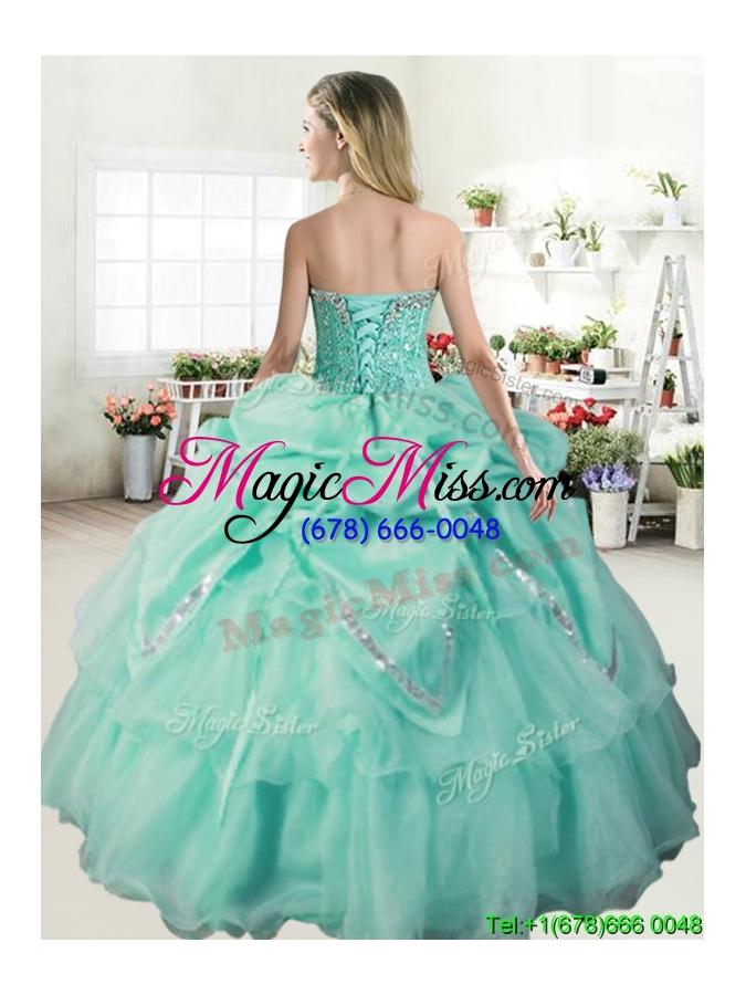 wholesale perfect beaded and pick ups sweet 16 dress in baby blue