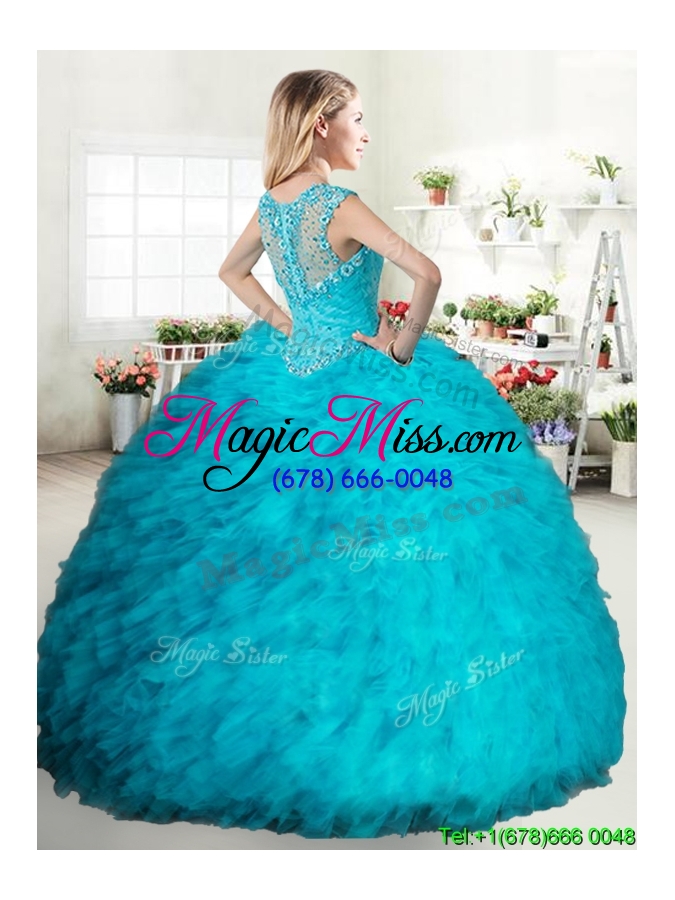 wholesale perfect big puffy sweet 16 dress with beading and ruffles