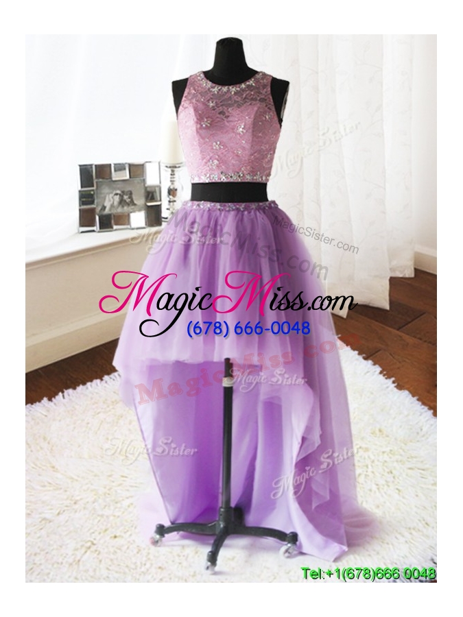 wholesale latest laced and ruffled lilac quinceanera dress with removable skirt