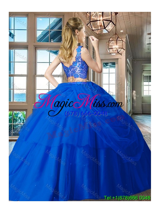 wholesale hot sale v neck fuchsia quinceanera dress with ruffled layers and lace