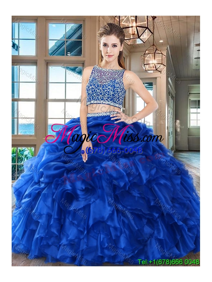 wholesale lovely puffy beaded bodice ruffled and bubble quinceanera dress in organza