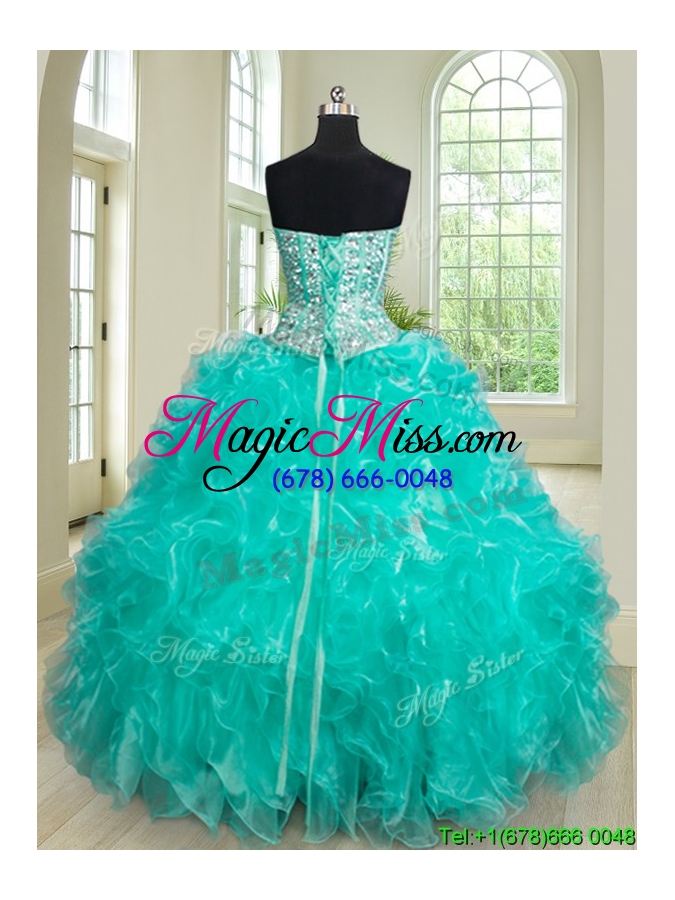 wholesale discount visible boning floor length quinceanera dress with beaded bodice