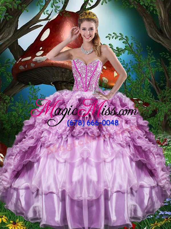 wholesale delicate floor length ball gowns sleeveless multi-color quinceanera gowns lace up