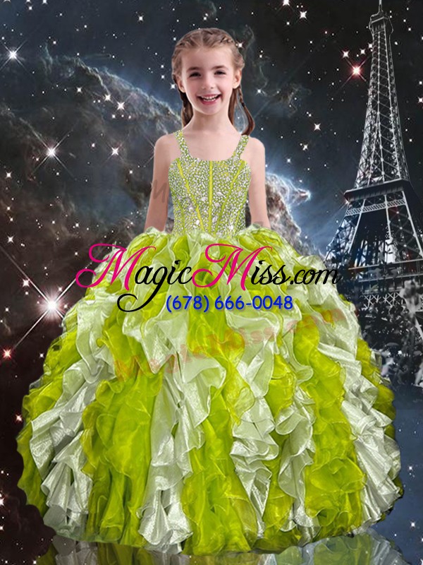 wholesale exquisite multi-color sleeveless organza lace up sweet 16 dress for military ball and sweet 16 and quinceanera