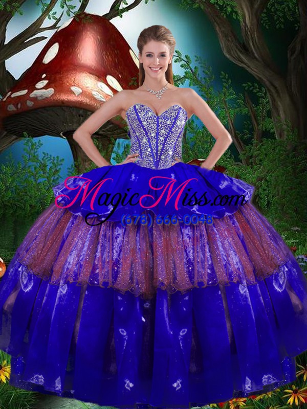 wholesale floor length multi-color sweet 16 dress sweetheart sleeveless lace up