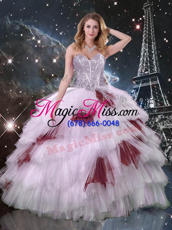 wholesale ideal floor length three pieces sleeveless multi-color quinceanera dresses lace up