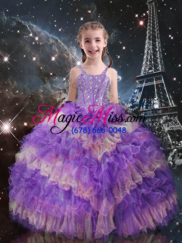 wholesale fabulous multi-color lace up sweetheart beading and ruffled layers and sequins sweet 16 dresses organza sleeveless