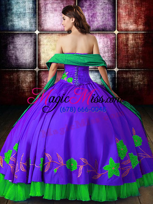 wholesale multi-color quinceanera gown military ball and sweet 16 and quinceanera with embroidery strapless sleeveless lace up