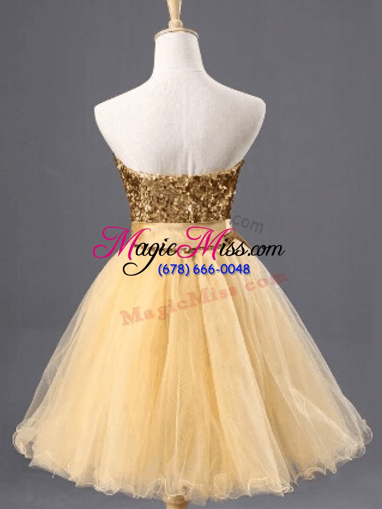 wholesale peach zipper prom party dress sequins sleeveless mini length