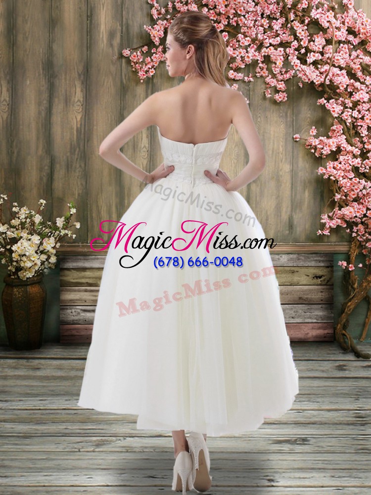 wholesale fine off the shoulder sleeveless organza bridal gown ruching zipper