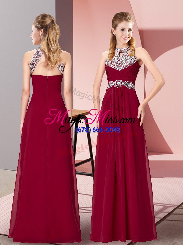 wholesale sleeveless beading backless homecoming dress