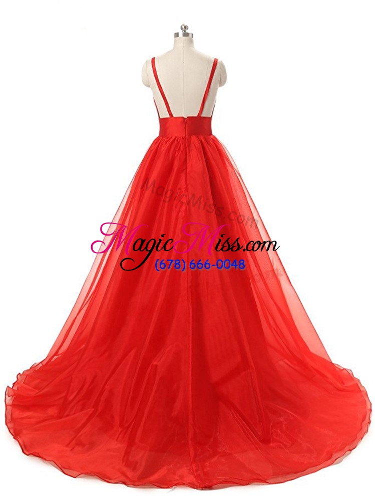 wholesale comfortable white sleeveless ruching backless prom evening gown