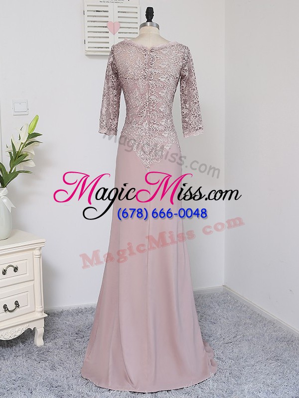 wholesale half sleeves brush train zipper beading and lace and appliques mother dresses