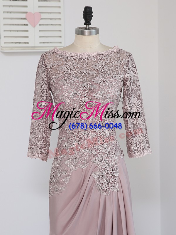 wholesale half sleeves brush train zipper beading and lace and appliques mother dresses