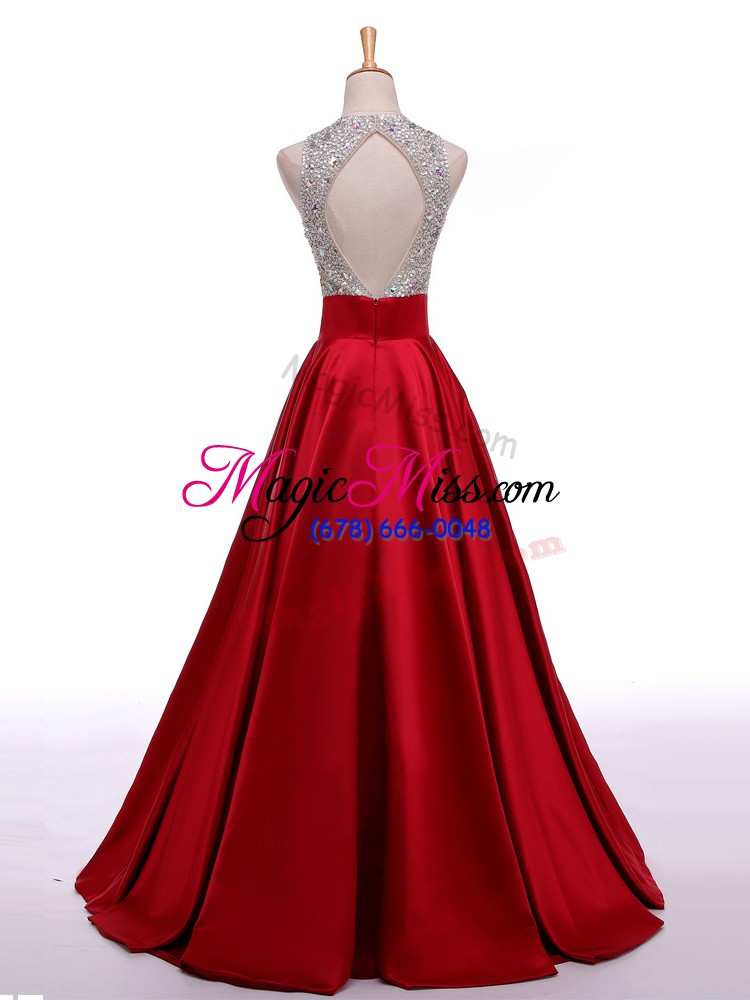 wholesale low price backless evening wear wine red for prom and military ball and sweet 16 with beading