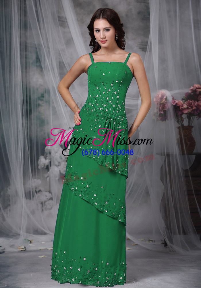 wholesale popular chiffon sleeveless floor length mother of the bride dress and beading