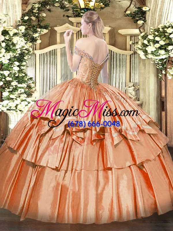 wholesale sleeveless lace up floor length beading and ruffled layers quinceanera dresses