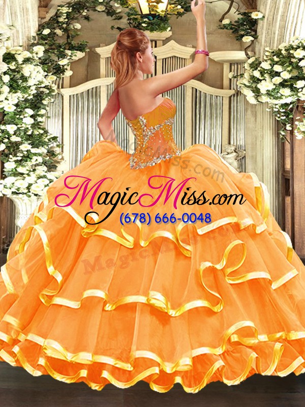 wholesale yellow green sleeveless beading and ruffled layers floor length quinceanera gowns