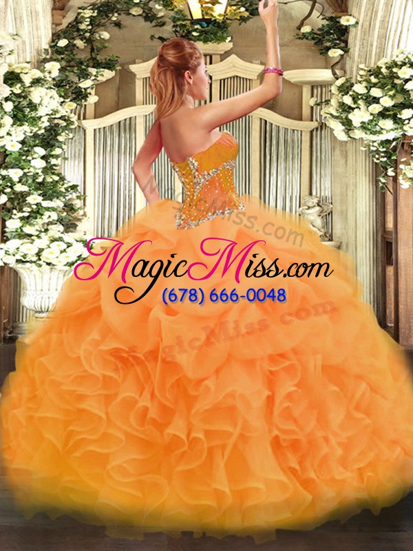 wholesale attractive ball gowns ball gown prom dress yellow green sweetheart organza sleeveless floor length lace up