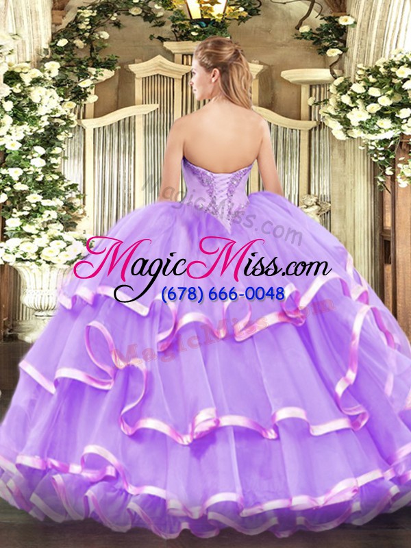 wholesale decent yellow sleeveless organza lace up sweet 16 dress for military ball and sweet 16 and quinceanera