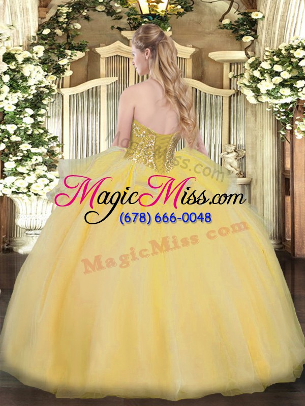 wholesale ball gowns beading quinceanera gowns lace up organza sleeveless floor length