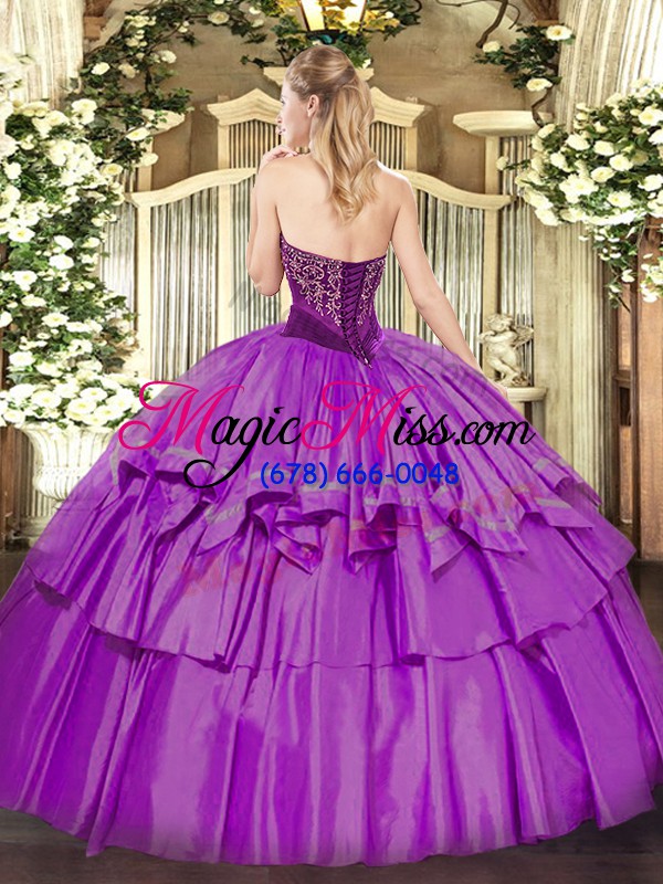 wholesale unique green ball gowns beading and ruffled layers sweet 16 quinceanera dress lace up organza and taffeta sleeveless floor length