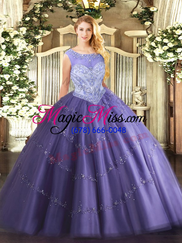 wholesale exquisite sleeveless beading lace up ball gown prom dress