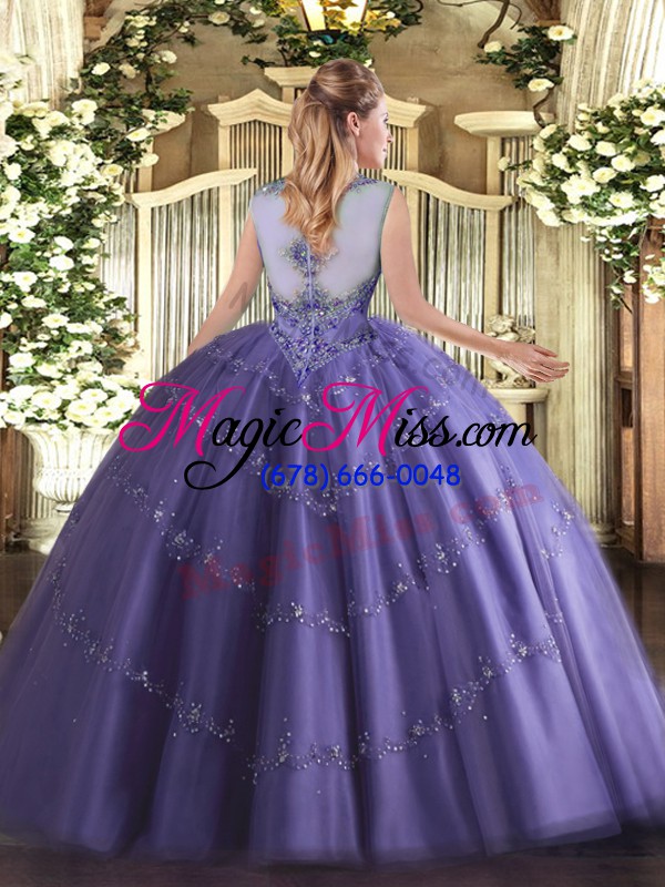 wholesale exquisite sleeveless beading lace up ball gown prom dress