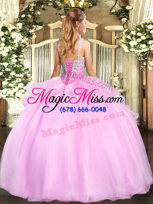 wholesale straps sleeveless organza sweet 16 quinceanera dress beading lace up