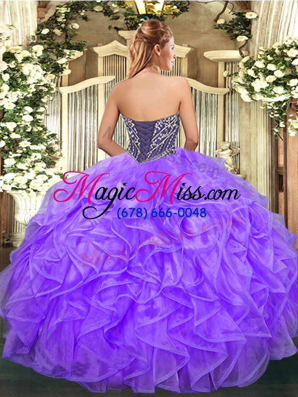 wholesale organza sleeveless floor length quinceanera gowns and beading and ruffles