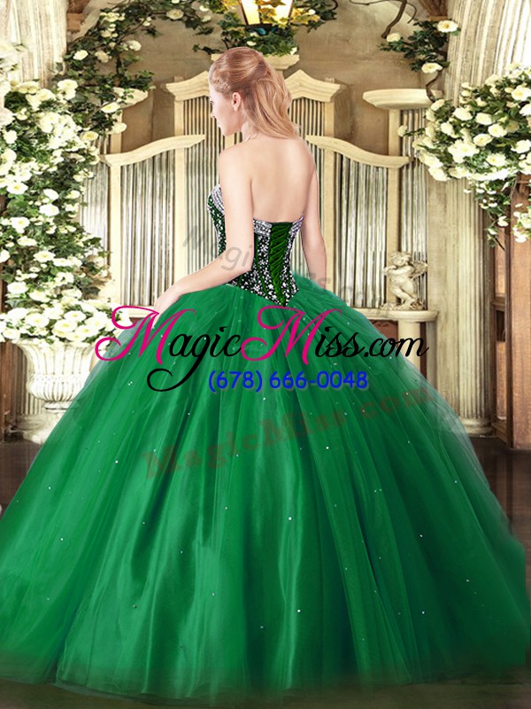 wholesale olive green lace up sweet 16 quinceanera dress beading sleeveless floor length