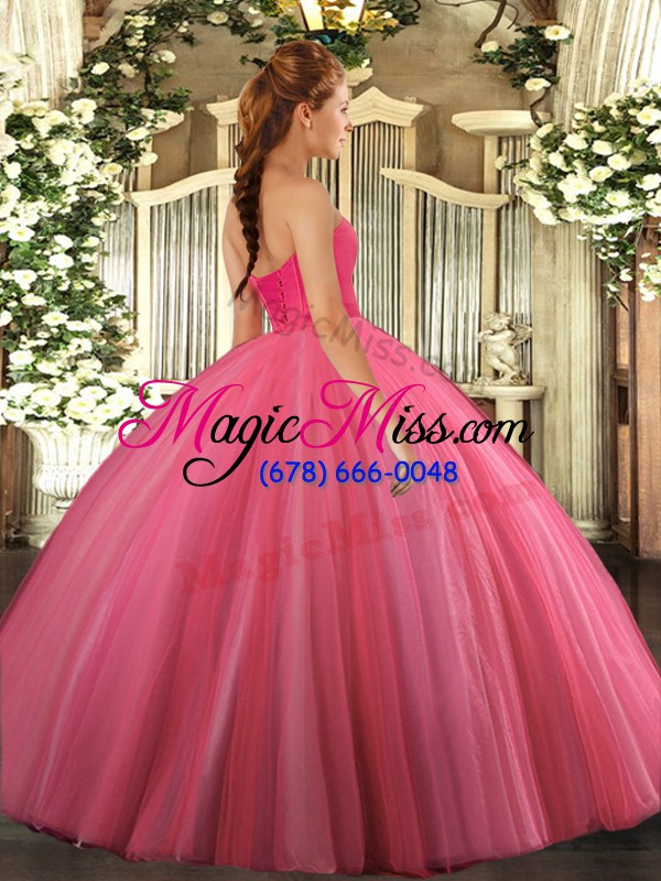 wholesale elegant lavender tulle lace up sweetheart sleeveless floor length quince ball gowns beading