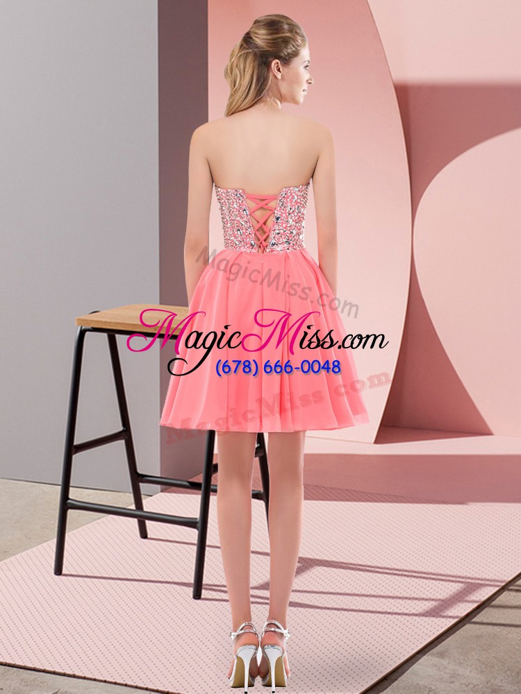 wholesale apple green sleeveless chiffon lace up for prom and party